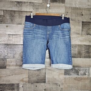 Great Expectations Blue Denim Maternity Shorts